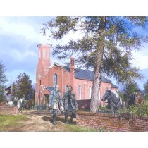 Civil War Art - Meeting at Grace Church-John Paul Strain